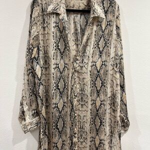 Tamara H. Snakeskin Print Blouse